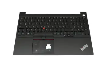 Tastatur inkl. Topcase DE (deutsch) schwarz/schwarz mit Backlight und Mouse-Stick original für Lenovo ThinkPad E15 (20RD/20RE)