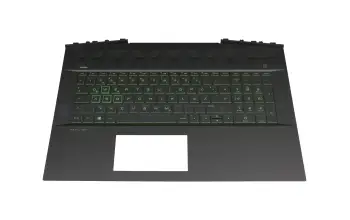 Tastatur inkl. Topcase DE (deutsch) schwarz/schwarz mit Backlight original für HP Pavilion Gaming 17-cd0000