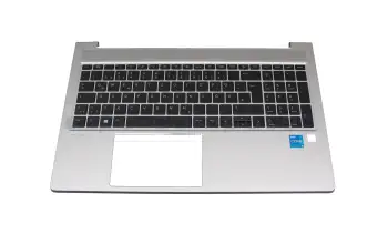 Tastatur inkl. Topcase DE (deutsch) schwarz/silber mit Backlight original für HP ProBook 450 G8