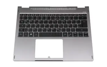 Tastatur inkl. Topcase DE (deutsch) schwarz/grau mit Backlight original für Acer Spin 5 (SP513-54N)