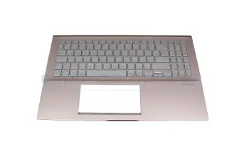 Tastatur inkl. Topcase DE (deutsch) silber/pink mit Backlight original für Asus VivoBook S15 S532FL