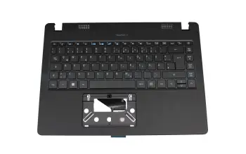 Tastatur inkl. Topcase DE (deutsch) schwarz/schwarz mit Backlight original für Acer TravelMate P2 (P214-52)