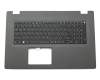 55105548K201 Original Acer Tastatur inkl. Topcase DE (deutsch) schwarz/grau B-Ware