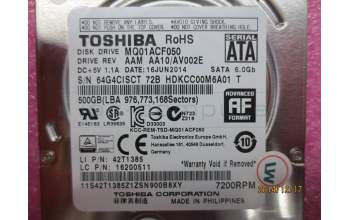 Lenovo 00HM821 500G 2.5 7mm 7200R 6Gb/s SATA Toshiba 1