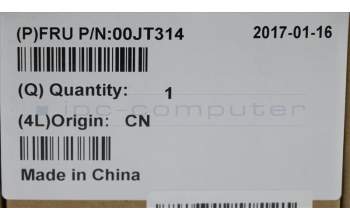 Lenovo 00JT314 FRU Hinge cover BL