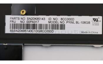 Lenovo 00PA317 PYWL-KBD,GB,CHY,BL