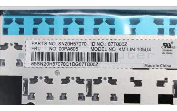 Lenovo 00PA605 NB_KYB Lin-KBD,USI,CHY