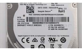 Lenovo 00PC563 Lenovo HDD 2.5in 500G 7200 FIPS