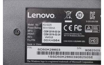 Lenovo 00XH564 Keyboard External,USB,Portuguese,Non_Backlight