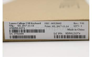 Lenovo 00XH602 DT_KYB USB Calliope KB BK GRE