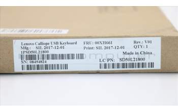 Lenovo 00XH661 DT_KYB USB Calliope KB WH LA SPA
