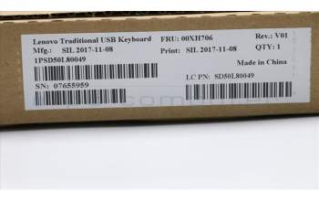Lenovo DT_KYB USB TRDTNL KB BK HUN für Lenovo ThinkCentre M710T (10M9/10MA/10NB/10QK/10R8)