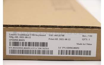 Lenovo 00XH708 Keyboard External,USB,Italian,Black,Non_Backlight