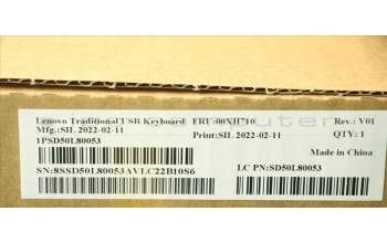 Lenovo 00XH710 DT_KYB USB TRDTNL KB BK JPN