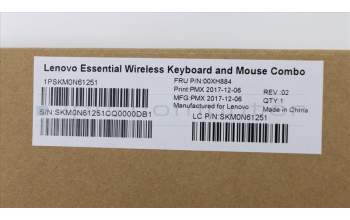 Lenovo 00XH884 KYB_MOUSE WL KM Calliope SR UKE