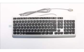Lenovo 00XH982 Externe Tastatur, USB, Englisch, Silber, Nicht beleuchtet
