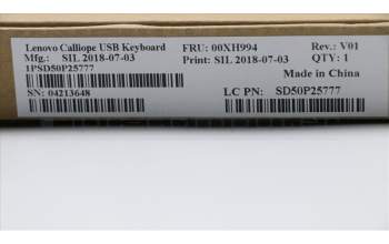 Lenovo 00XH994 DT_KYB USB KB SLV_CZ-SL