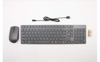 Lenovo 01AH892 Tastatur_Maus, 2,4 G, Englisch (Euro), Grau, Nicht beleuchtet
