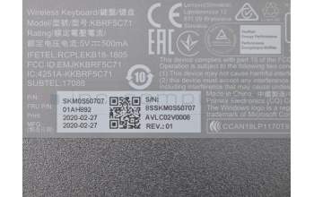 Lenovo 01AH892 Tastatur_Maus, 2,4 G, Englisch (Euro), Grau, Nicht beleuchtet