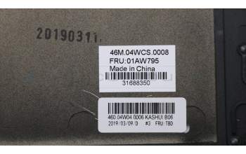 Lenovo 01AW795 MECH_ASM LCD cover,BLK,Mg,w/Mg frame L