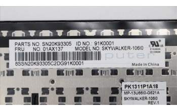 Lenovo 01AX137 NB_KYB Skywalker KBD,IT,CNY