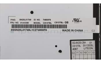 Lenovo 01AX339 NB_KYB CS13TBL barb KBD,GB,LTN