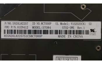 Lenovo 01EN412 Tastatur schwarz Sunrex Schwedisch/Finnisch