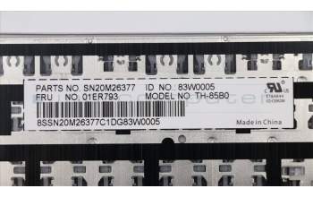 Lenovo 01ER793 NB_KYB THO2 CHY KB SV BE
