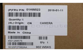 Lenovo 01HW023 CAMERA Camera HD IR Front MIC