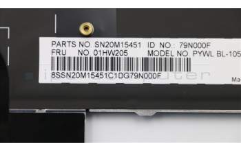 Lenovo 01HW205 Payton 2 Walter 2 Tastatur mit Hintergrundbeleuchtung, ARA, CHERRY