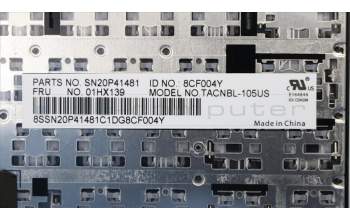 Lenovo NB_KYB TACHI2 CHY NBL-KB US für Lenovo ThinkPad T580 (20L9/20LA)