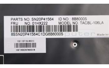 Lenovo 01HX222 NB_KYB TACHI2 CHY BL-KB LAS