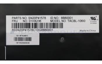 Lenovo 01HX236 NB_KYB TACHI2 CHY BL-KB IT