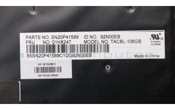 Lenovo 01HX247 NB_KYB TACHI2 CHY BL-KB GB