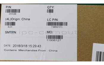 Lenovo 01HX308 NB_KYB Windu2 CHY NBL-KB DK