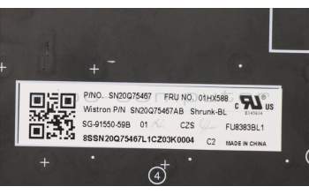 Lenovo 01HX588 NB_KYB FRU COMO SL,ASM,LTN,KB-BL,SV,CZS