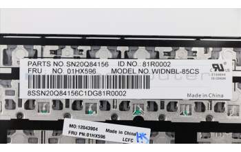 Lenovo 01HX596 Interne Tastatur, Tschechisch/Slowakisch, Nicht beleuchtet