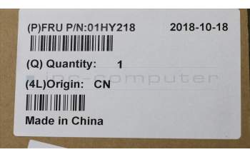 Lenovo 01HY218 Scharnier FRU Scharnier ASM Black