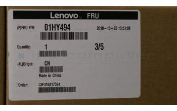 Lenovo 01HY494 Lenovo LCD Module DISPLAY 12.5FHD IPS AG touch, 300nit, AUO