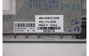 Lenovo 01LV034 C-cover+KBD+Safety structure, Switzerland, Silver