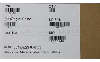 Lenovo 01LV541 MECH_ASM CS16_2BCP,MYLAR,BLACK,TRA