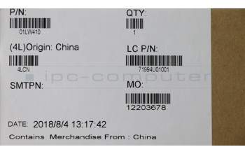 Lenovo 01LW410 COVER Jin FRU EE580_D_COVER_BK,CQ