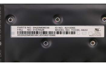 Lenovo 01LX501 TASTATUR, Blende, ARA, Lesegerät für Fingerabdrücke, BK, CHERRY