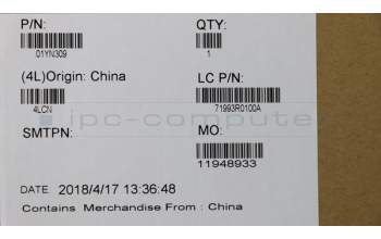 Lenovo 01YN309 NB_KYB FRU COMO FL.CHY,KB,SV,DK