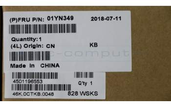 Lenovo 01YN349 FRU CM Keyboard nbsp ASM Silve