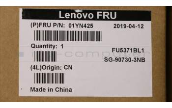 Lenovo 01YN425 NB_KYB FRU COMO FL,LTN,KB-BL,SV,ARA
