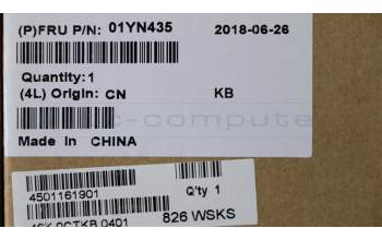 Lenovo 01YN435 FRU COMO FL, lateinischer Schriftsatz, Tastatur mit Hintergrundbeleuchtung, SV, HU