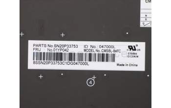 Lenovo 01YP042 NB_KYB FRU COMO SK,CHY,KB-BL,BK,CFR