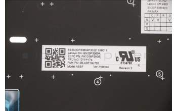 Lenovo 01YP174 Interne Tastatur, Hebräisch, Schwarz, Nicht beleuchtet