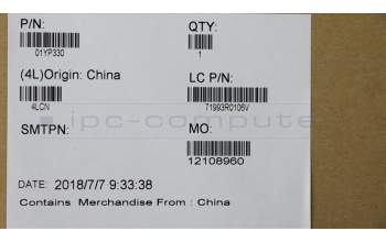 Lenovo 01YP330 NB_KYB FRU COMO FL,LTN,KB,BK,ES